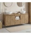 vidaXL Wall-mounted Bathroom Cabinet Set 3 pcs Artisan Oak