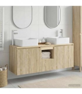 vidaXL Bathroom Cabinet Set 3 pcs Sonoma Oak 129 x 41 x 80 cm
