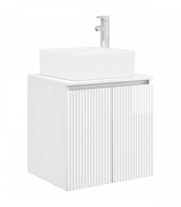 vidaXL Bathroom Cabinet Set 3 pcs High Gloss White 129 x 41 x 80 cm