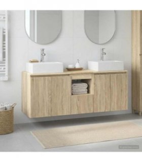 vidaXL Bathroom Cabinet Set 3 pcs Sonoma Oak 129 x 41 x 79.5 cm