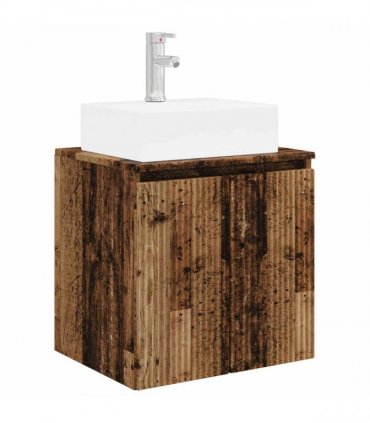 vidaXL Bathroom Cabinet Set 3 pcs Old Wood 129 x 41 x 79.5 cm