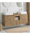 vidaXL Bathroom Cabinet Set 3 pcs Artisan Oak 129 x 41 x 79.5 cm