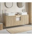 vidaXL Bathroom Cabinet Set 3 pcs Sonoma Oak 135 x 35 x 80 cm