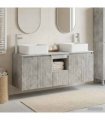 vidaXL Bathroom Cabinet Set 3 pcs Concrete Grey 135 x 35 x 80 cm