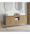 vidaXL Bathroom Cabinet Set 3 pcs Artisan Oak 135 x 35 x 80 cm