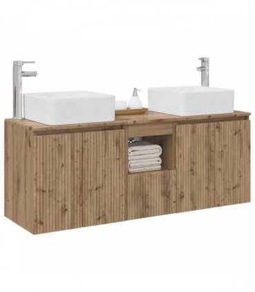 vidaXL Bathroom Cabinet Set 3 pcs Artisan Oak 135 x 35 x 80 cm
