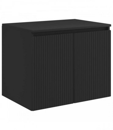 vidaXL Bathroom Cabinet Set 3 pcs Black 161.5 x 44.5 x 82 cm