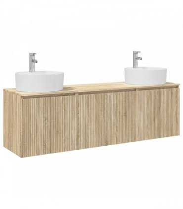 vidaXL Bathroom Cabinet Set 3 pcs Sonoma Oak 161.5 x 44.5 x 82 cm