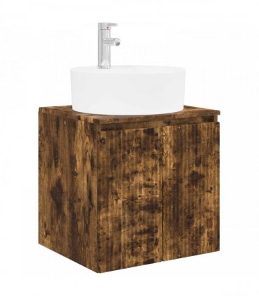 vidaXL Bathroom Cabinet Set 3 pcs Smoked Oak 161.5 x 44.5 x 82 cm