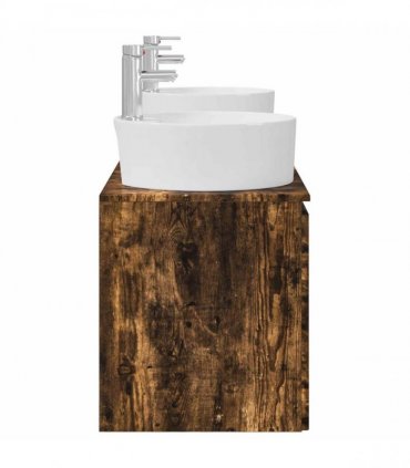 vidaXL Bathroom Cabinet Set 3 pcs Smoked Oak 161.5 x 44.5 x 82 cm