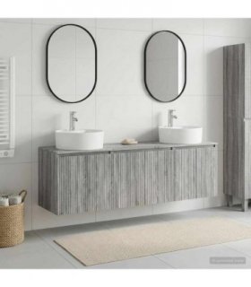 vidaXL Bathroom Cabinet Set 3 pcs Grey Sonoma 161.5 x 44.5 x 82 cm