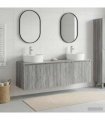 vidaXL Bathroom Cabinet Set 3 pcs Grey Sonoma 161.5 x 44.5 x 82 cm