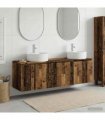 vidaXL Bathroom Cabinet Set 3 pcs Old Wood 161.5 x 44.5 x 82 cm