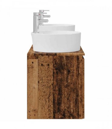 vidaXL Bathroom Cabinet Set 3 pcs Old Wood 161.5 x 44.5 x 82 cm
