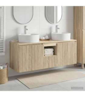 vidaXL Wall-mounted Bathroom Cabinet Set 3 pcs Sonoma Oak