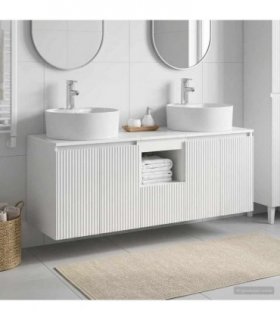 vidaXL Wall-mounted Bathroom Cabinet Set 3 pcs High Gloss White