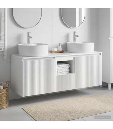 vidaXL Wall-mounted Bathroom Cabinet Set 3 pcs High Gloss White