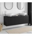 vidaXL Bathroom Cabinet Set 3 pcs Black 161.5 x 44.5 x 80 cm