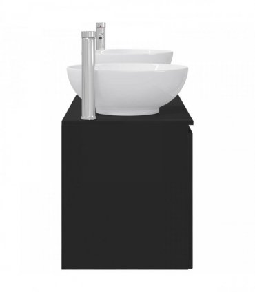 vidaXL Bathroom Cabinet Set 3 pcs Black 161.5 x 44.5 x 80 cm