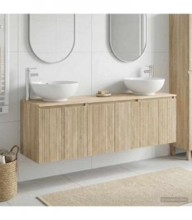 vidaXL Bathroom Cabinet Set 3 pcs Sonoma Oak 161.5 x 44.5 x 80 cm