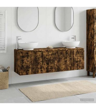 vidaXL Bathroom Cabinet Set 3 pcs Smoked Oak 161.5 x 44.5 x 80 cm
