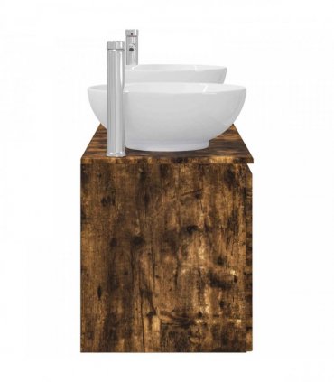 vidaXL Bathroom Cabinet Set 3 pcs Smoked Oak 161.5 x 44.5 x 80 cm