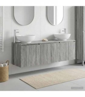 vidaXL Bathroom Cabinet Set 3 pcs Grey Sonoma 161.5 x 44.5 x 80 cm