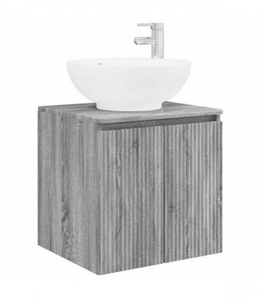vidaXL Bathroom Cabinet Set 3 pcs Grey Sonoma 161.5 x 44.5 x 80 cm