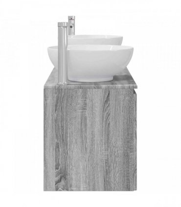 vidaXL Bathroom Cabinet Set 3 pcs Grey Sonoma 161.5 x 44.5 x 80 cm