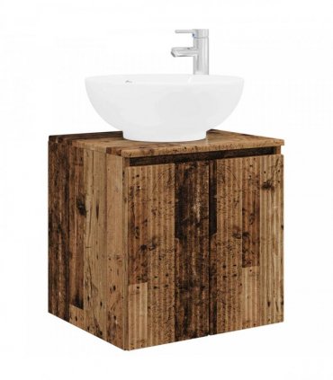 vidaXL Bathroom Cabinet Set 3 pcs Old Wood 161.5 x 44.5 x 80 cm