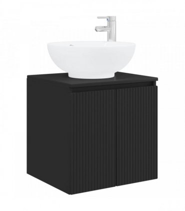 vidaXL Bathroom Cabinet Set 3 pcs Black 129 x 44.5 x 80 cm