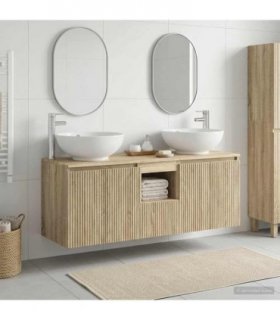 vidaXL Bathroom Cabinet Set 3 pcs Sonoma Oak 129 x 44.5 x 80 cm