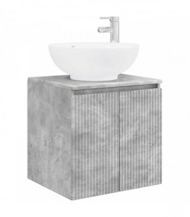 vidaXL Bathroom Cabinet Set 3 pcs Concrete Grey 129 x 44.5 x 80 cm