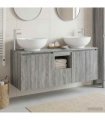 vidaXL Bathroom Cabinet Set 3 pcs Grey Sonoma 129 x 44.5 x 80 cm