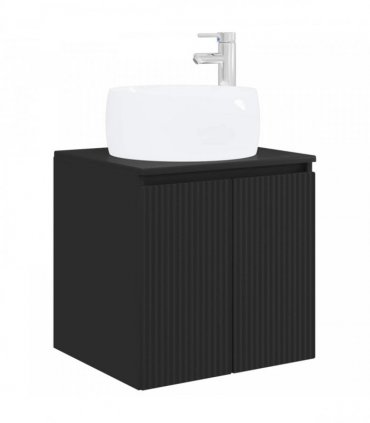 vidaXL Bathroom Cabinet Set 3 pcs Black 161.5 x 44.5 x 80 cm