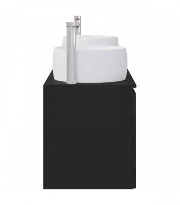 vidaXL Bathroom Cabinet Set 3 pcs Black 161.5 x 44.5 x 80 cm