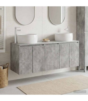 vidaXL Bathroom Cabinet Set 3 pcs Concrete Grey 161.5 x 44.5 x 80 cm