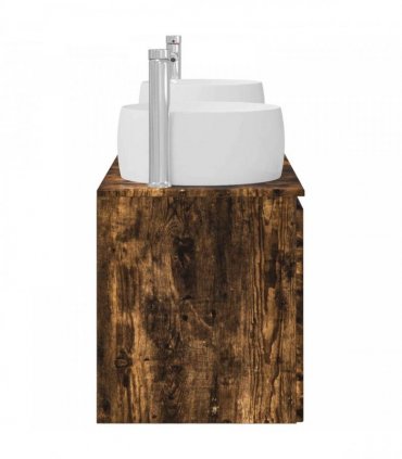 vidaXL Bathroom Cabinet Set 3 pcs Smoked Oak 161.5 x 44.5 x 80 cm