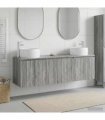 vidaXL Bathroom Cabinet Set 3 pcs Grey Sonoma 161.5 x 44.5 x 80 cm