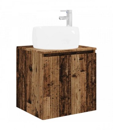 vidaXL Bathroom Cabinet Set 3 pcs Old Wood 161.5 x 44.5 x 80 cm