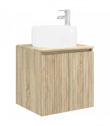 vidaXL Bathroom Cabinet Set 3 pcs Sonoma Oak 129 x 44.5 x 80 cm