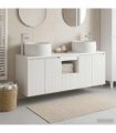 vidaXL Bathroom Cabinet Set 3 pcs High Gloss White 129 x 44.5 x 80 cm