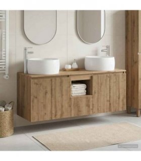 vidaXL Bathroom Cabinet Set 3 pcs Artisan Oak 129 x 44.5 x 80 cm
