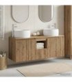 vidaXL Bathroom Cabinet Set 3 pcs Artisan Oak 129 x 44.5 x 80 cm