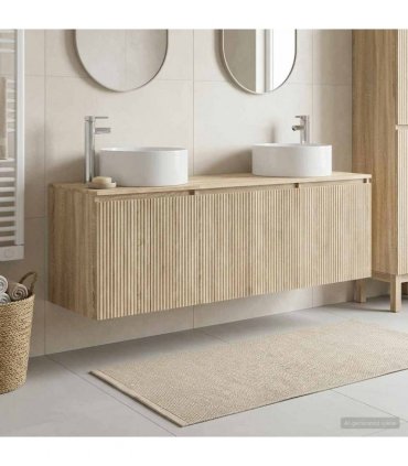 vidaXL Bathroom Cabinet Set 3 pcs Sonoma Oak 161.5 x 44.5 x 80 cm