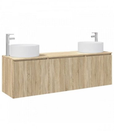 vidaXL Bathroom Cabinet Set 3 pcs Sonoma Oak 161.5 x 44.5 x 80 cm