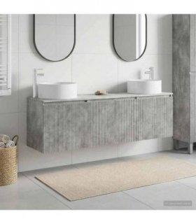 vidaXL Bathroom Cabinet Set 3 pcs Concrete Grey 161.5 x 44.5 x 80 cm