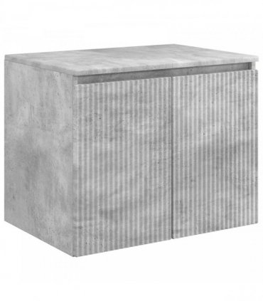 vidaXL Bathroom Cabinet Set 3 pcs Concrete Grey 161.5 x 44.5 x 80 cm