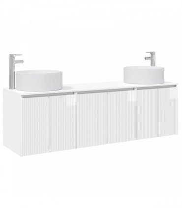 vidaXL Bathroom Cabinet Set 3 pcs High Gloss White