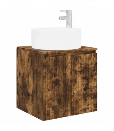 vidaXL Bathroom Cabinet Set 3 pcs Smoked Oak 161.5 x 44.5 x 80 cm